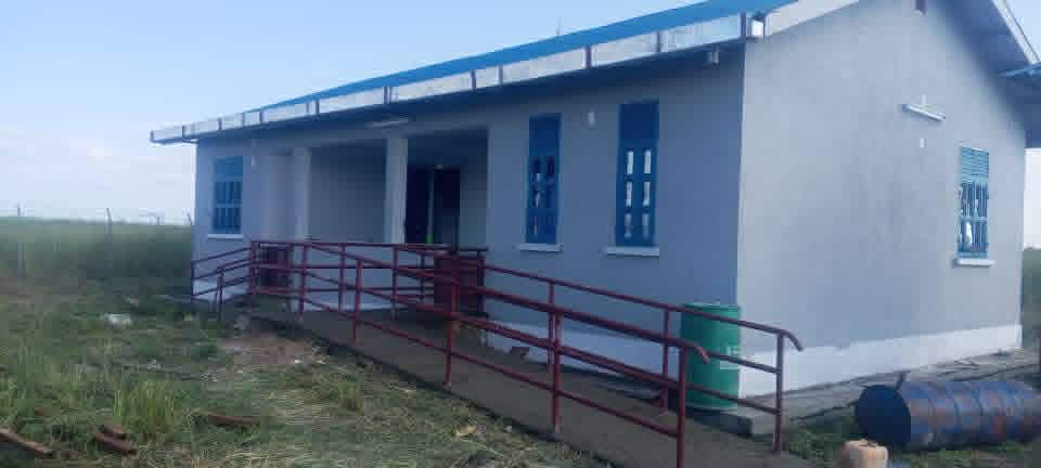 Completed building with ramp